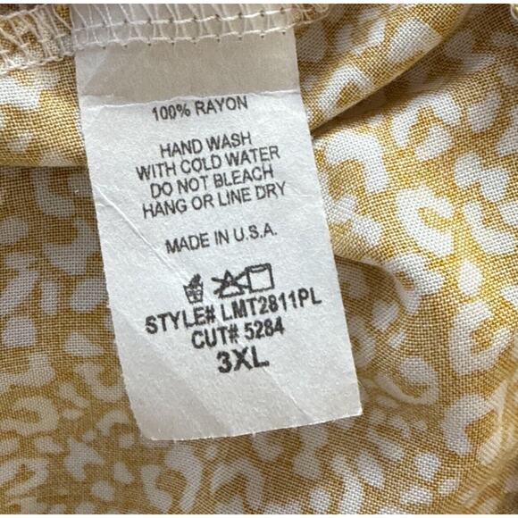 LTX Sportswear 3XL Smocked Corn Dress Ruffled Bottom Long Puff Sleeve Ruching - Picture 8 of 8